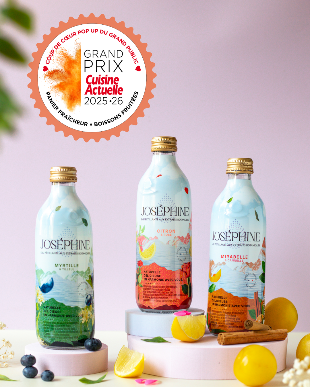 trois bouteilles joséphine avec le prix cuisine actuelle